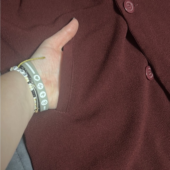Maroon Oversized Blazer Medium - Picture 2 of 5